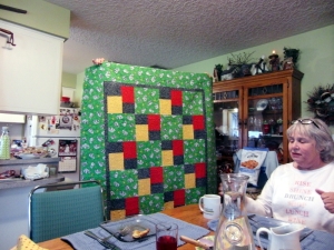 Nancy's simple quilt we can pattern some charity quilts after. 