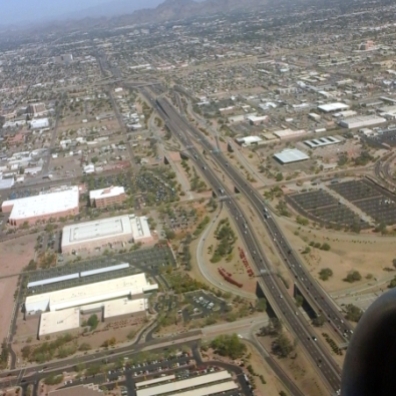 Flying over Phoenix. Dry, dry, dry!!