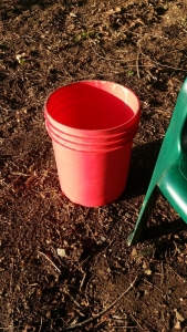 My 5 gallon red bucket gets stuffed then emptied