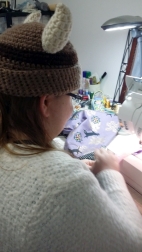 Daughter sewing on moms machine is so much better than at home alone with hers