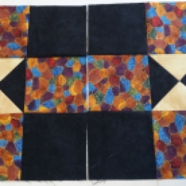 My 2 squares for the donation quilt.